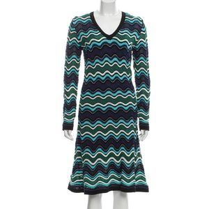 M Missoni long-sleeve knee-length dress .NWT. IT42